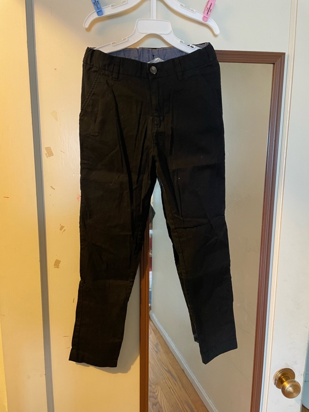 Kids Black Chino Pants - Classic Straight Fit